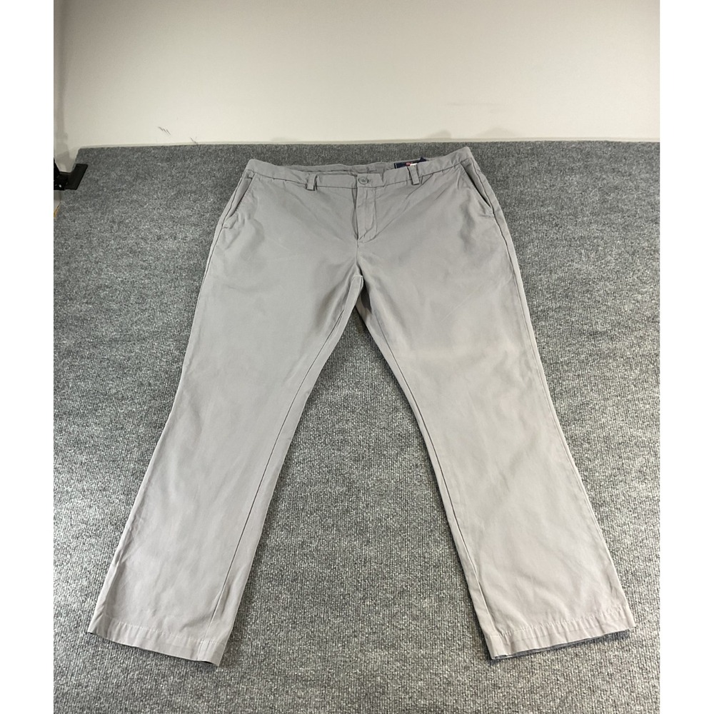 Vineyard Vines Men's 40x30 Gray Chino Pants Classic Fit Casual Preppy Golf Stret - Picture 1 of 13